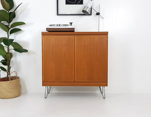 Vintage Danish Small Sideboard / Record Cabinet