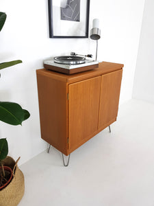 Vintage Danish Small Sideboard / Record Cabinet