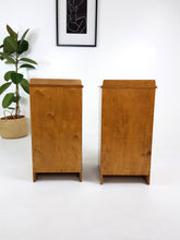 Load image into Gallery viewer, Vintage Solid Oak Bedside Tables