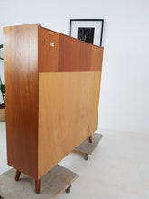 Load image into Gallery viewer, Vintage Nathan Hallway Console / Glass Shelving Unit / Cabinet