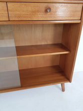 Load image into Gallery viewer, Vintage Nathan Hallway Console / Glass Shelving Unit / Cabinet