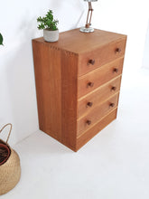 Load image into Gallery viewer, Vintage Mid Century Chest of Drawers - Solid Oak Rare