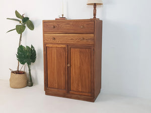 Vintage Oak Cabinet / Chest of Drawers - 1940s / 1950s Retro