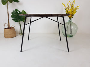 Vintage Low Garden Table - Mid Century- Folding - Sunburst Daneline