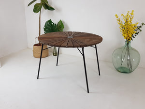 Vintage Low Garden Table - Mid Century- Folding - Sunburst Daneline