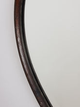 Load image into Gallery viewer, Antique Oval Oak Mirror