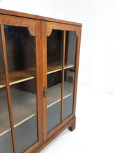 Load image into Gallery viewer, Oak Glass Door Display Cabinet