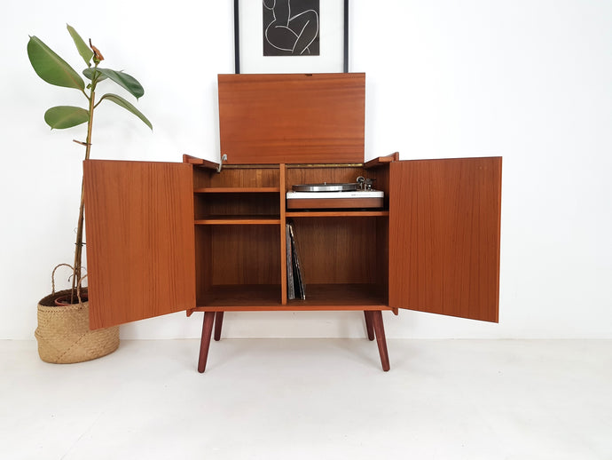 Vintage Danish Record Cabinet - Mid Century Modern Rare