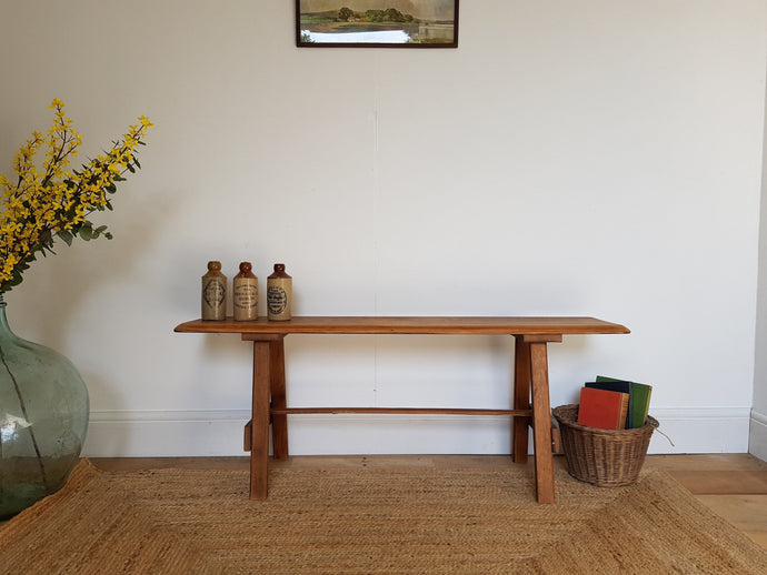 Solid Wood Bench / Oak / Plant Stand