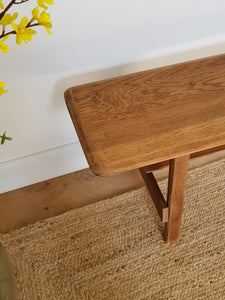 Solid Wood Bench / Oak / Plant Stand