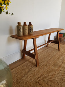 Solid Wood Bench / Oak / Plant Stand