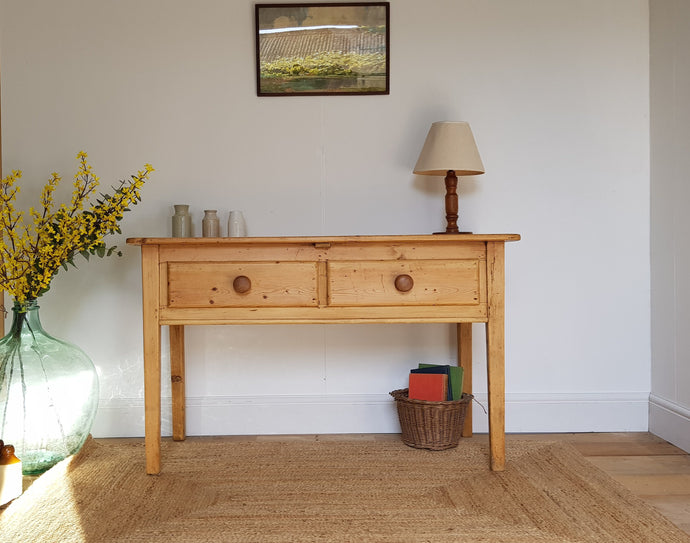 Vintage Solid Wood Pine Table / Sideboard