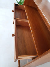 Load image into Gallery viewer, Vintage Nathan Hallway Console / Glass Shelving Unit / Cabinet