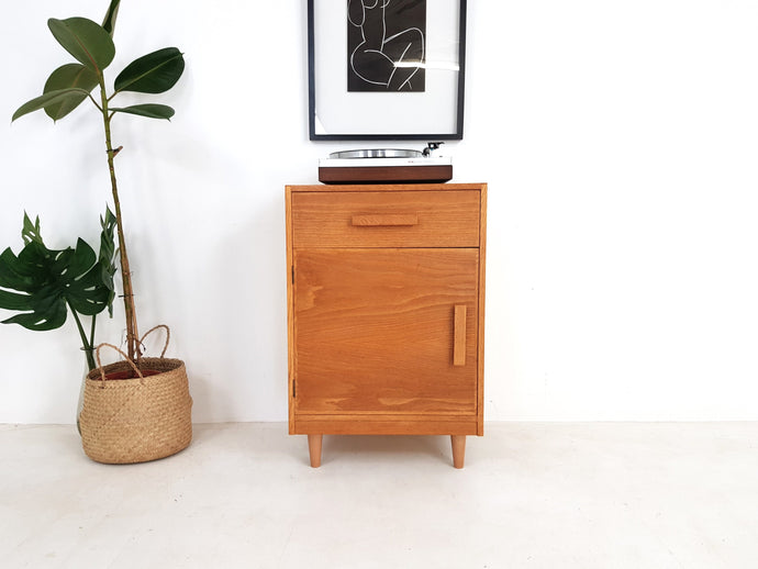 Vintage Record Cabinet Oak - Mid Century