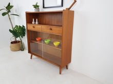 Load image into Gallery viewer, Vintage Nathan Hallway Console / Glass Shelving Unit / Cabinet