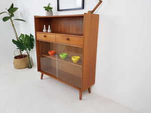 Vintage Nathan Hallway Console / Glass Shelving Unit / Cabinet