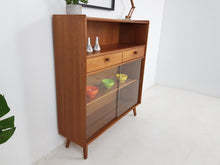 Load image into Gallery viewer, Vintage Nathan Hallway Console / Glass Shelving Unit / Cabinet