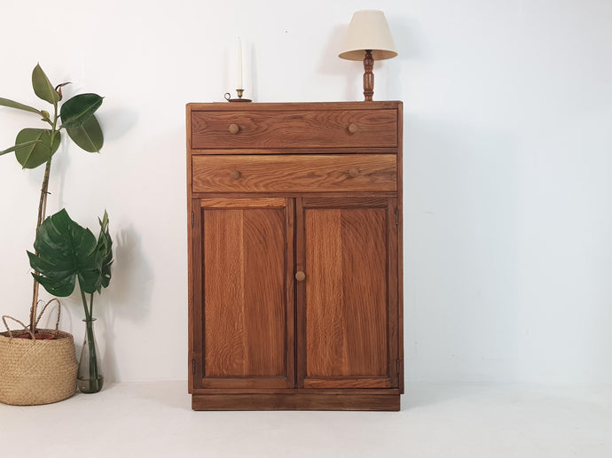 Vintage Oak Cabinet / Chest of Drawers - 1940s / 1950s Retro