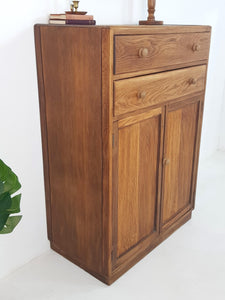 Vintage Oak Cabinet / Chest of Drawers - 1940s / 1950s Retro