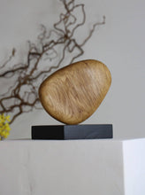 Load image into Gallery viewer, Beautiful Hand Carved Oak Pebble Sculpture - Home Décor