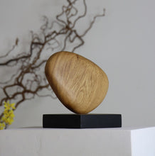 Load image into Gallery viewer, Beautiful Hand Carved Oak Pebble Sculpture - Home Décor