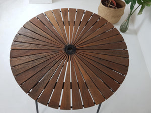 Vintage Low Garden Table - Mid Century- Folding - Sunburst Daneline