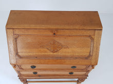 Load image into Gallery viewer, Oak Writing  Bureau