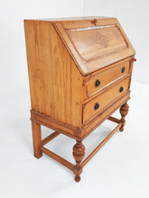 Load image into Gallery viewer, Oak Writing  Bureau