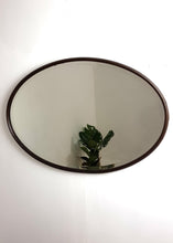 Load image into Gallery viewer, Antique Oval Oak Mirror