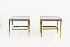 Vintage Brass and Glass Side Tables