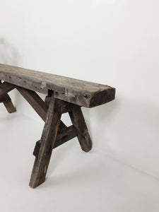 Rustic Solid Wood Stool / Bench