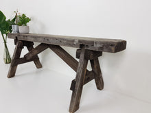 Load image into Gallery viewer, Rustic Solid Wood Stool / Bench