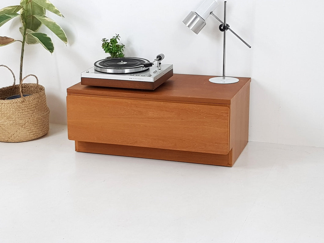 Vintage 1970s Media / Record Cabinet